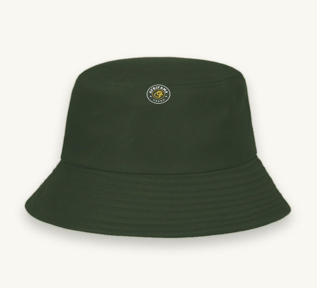 Olive Afrifama Feeds branded bucket hat