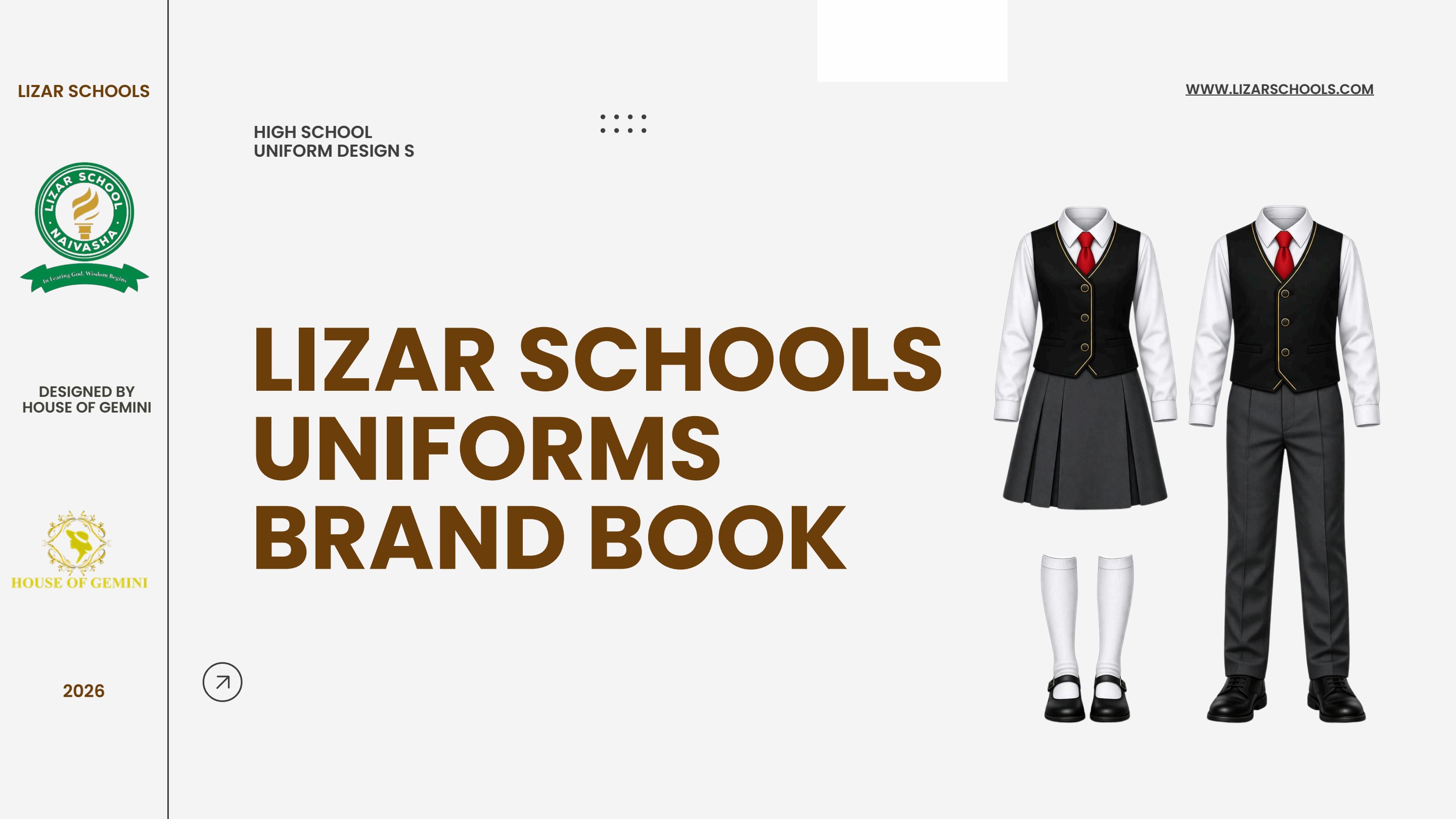 Lizar Schools Uniforms Brand Book designed by House of Gemini