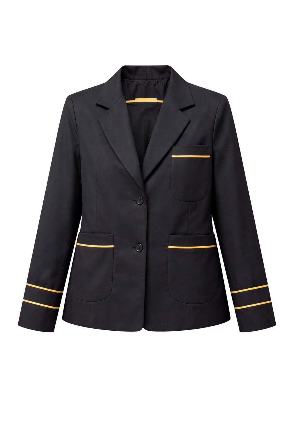 Black and gold formal school blazer